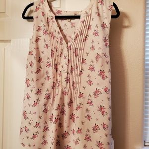 Floral button down tank 2xl